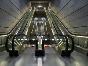 A passenger stopped an escalator in the Baku metro
