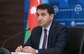He met with Hikmet Hajiyev, the ambassador of Turkey to Azerbaijan