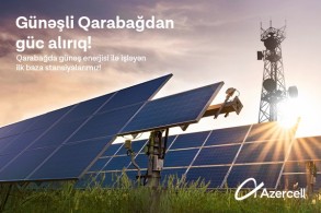 "Azercell"in günəş enerjisi ilə çalışan baza stansiyaları Qarabağda®