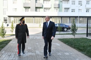 The President got acquainted with the newly commissioned residential buildings for the military