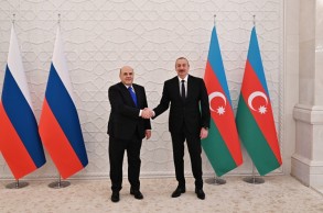 President Ilham Aliyev, Prime Minister of Russia Mikhail Mishustin hold expanded meeting