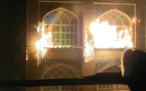 House museums of Ayatollah Khomeini were set on fire in two cities of Iran