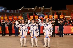 Chinese astronauts board space station in historic mission