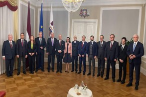 President of Latvia met with members of Nizami Ganjavi International Center