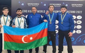Azerbaijani wrestlers won 4 medals at the world championship and championship