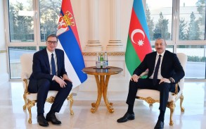 Ilham Aliyev had a one-on-one meeting with the President of Serbia