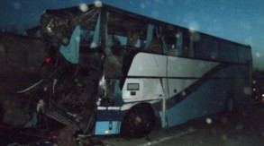KamAZ collides with bus with 36 passengers in Russia
