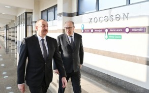 Ilham Aliyev participated in the opening of Khojasan station of Baku Metro