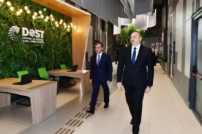 Azerbaiajni President attended opening of DOST Center No5 in Baku