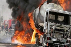 Fuel truck caught fire in Azerbaijan's Gobustan region, one died
