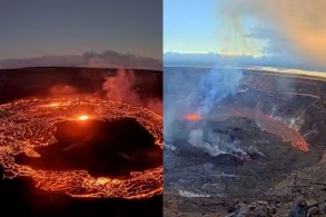 Dünyanın ən böyük vulkanlarından biri püskürməyə başlayıb - VİDEO