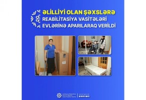 Əlil şəxslərə reabilitasiya vasitələri verilib