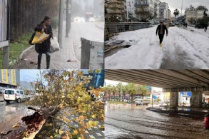 Antalyada fırtına həyatı iflic etdi - VİDEO