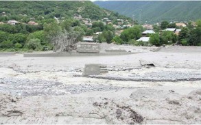 Rivers flood in Azerbaijan's northwest, helicopter called for rescue