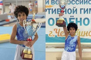Azərbaycanlı idman gimnastı Rusiyada altı medal qazandı - VİDEO