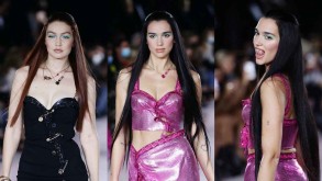 Dua Lipa "Versace" Milan Moda həftəsində podyumda - FOTO