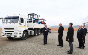 Cəbrayılda “KamAZ” servis mərkəzinin təməli qoyulub