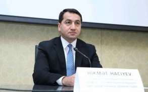 Hikmət Hacıyev: "Erməni faşizminin məhv edilməsi nəticəsində regionda yeni təhlükəsizlik düzəni yaranıb"