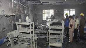 Large fire kills 10 ICU Covid-19 patients in Indian hospital