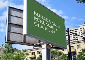 Açıq məkanlarda reklam yerləşdirmək üçün yeni qiymətlər müəyyənləşdi