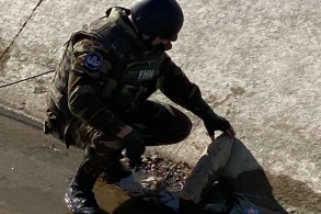 Tank and artillery shells found in Samur-Absheron channel