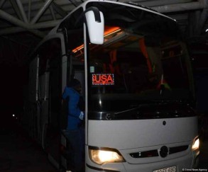 First passenger buses departs for Shusha and Agdam