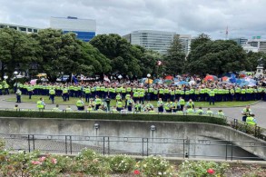 New Zealand protesters occupy parliament grounds for fourth day

