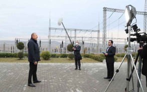 President Ilham Aliyev attended inauguration of “Gobu” Energy Junction