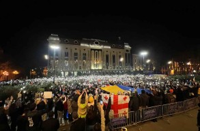 Многотысячная демонстрация в Тбилиси в поддержку Украины - ВИДЕО