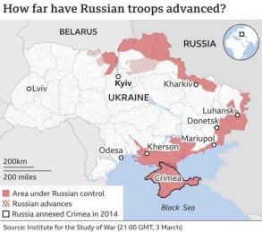 Let's take a look at Russia’s advance in Ukraine