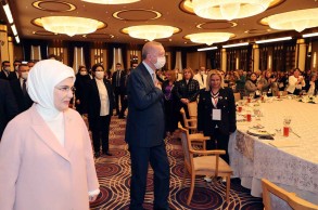 President Erdoğan hails women's rights, vows action against violence