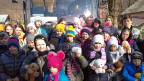 Group of 100 children reaches safety