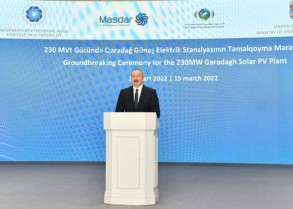 President Ilham Aliyev attended groundbreaking ceremony for Garadagh Solar Power Plant