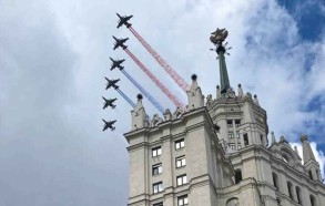 Russia holds airborne rehearsal of Victory Day Parade over Moscow