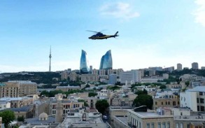 Вертолет ASG Helicopter Services провел съемки Формулы-1 в Баку – ВИДЕО