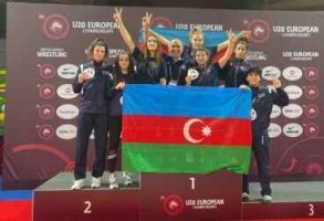 Azerbaijani female wrestlers bring home four medals from European Championships