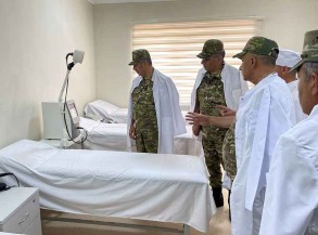 Azerbaijan's Minister of Defense inaugurates a military hospital recently commissioned in Khojavand