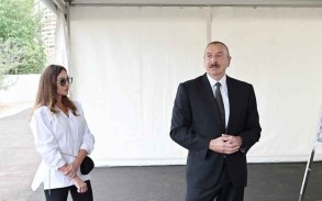 Azerbaijani President and First Lady got acquainted with reconstruction works at "Diri Baba" mausoleum