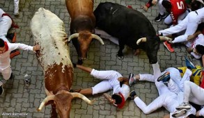 Three gored at Pamplona’s fifth bull run