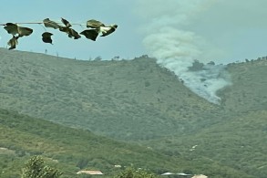 Fire continues in the mountainous area in Sheki