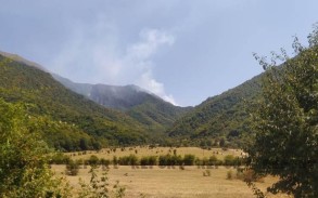 Fire in mountainous areas of Oghuz extinguished