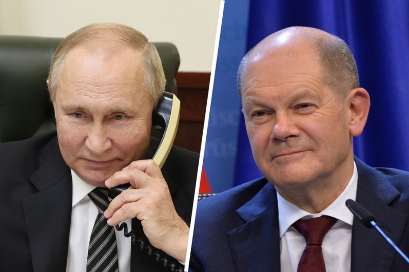 Состоялся телефонный разговор между Путиным и Шольцем